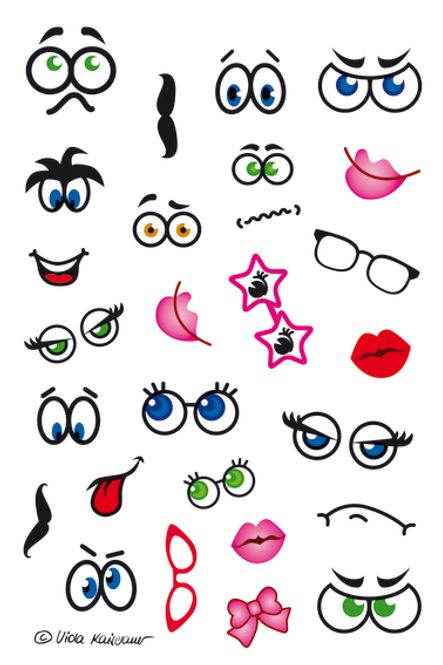 Hovedbilde DECOR Stickers Funny, folie 2 ark (10 pakk)