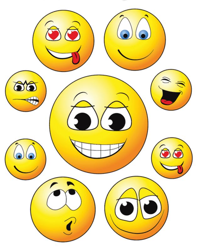 Vindusdekor Happy Face, selvklebende folie, 9 stk (5-pakk)