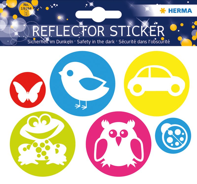 Selvklebende reflekser, Sirkler, 1 ark (5 pakk)