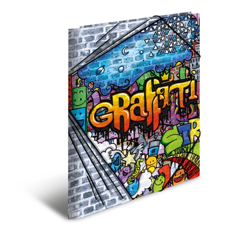 HERMA strikkmappe i plastmateriale, A3, Graffiti (3 pakk)