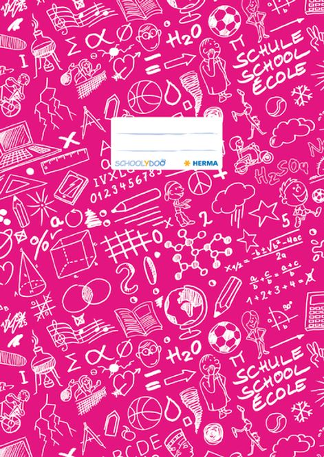 Hovedbilde SCHOOLYDOO ferdigbind til skrivebøker, pink, A4 ...