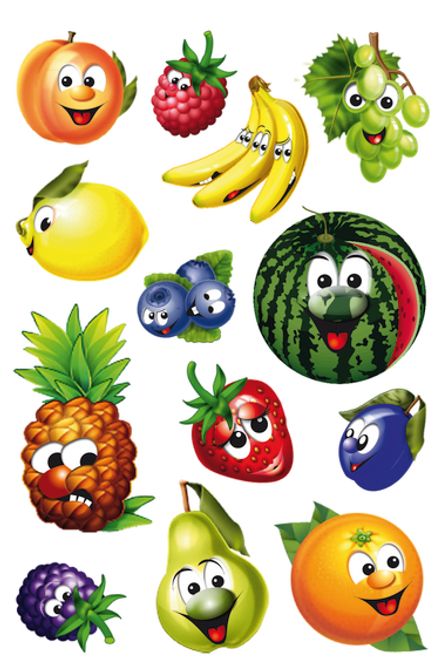 Hovedbilde MAGIC Stickers Frukt bevegelige øyne, 1 ark (10 ...