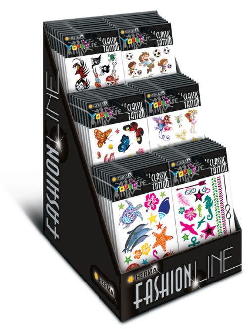 Hovedbilde Display CLASSIC Tattoos Colour Art, 6 motiver, 60 ...