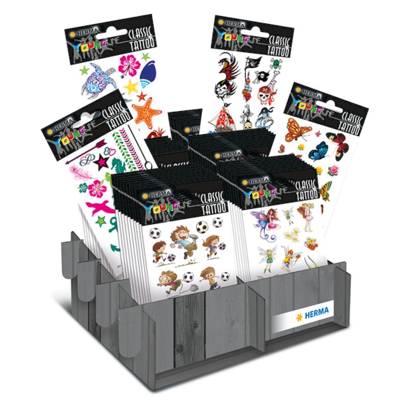 Display CLASSIC Tattoos Colour Art, 6 motiver, 60 pakninger