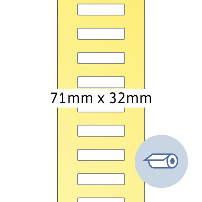 HERMA etiketter på rull til varemerking, 71x32 (2000 stk)