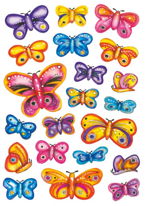 Hovedbilde DECOR Stickers Design sommerfugler, 3 ark (10 ...