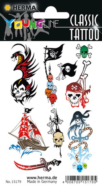 Hovedbilde CLASSIC Tattoos Colour Art, Pirater, 9 motiver, 1 ...