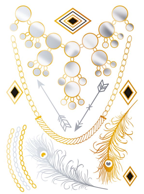 FLASH TATTOO DIAMONDS, 13 motiver (5 pakk)