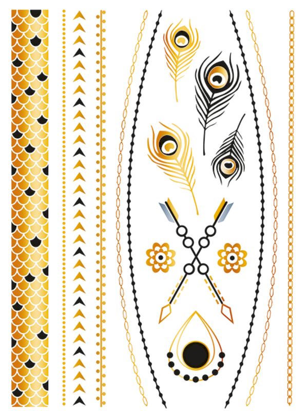 FLASH TATTOO JEWELS, 17 motiver (5 pakk)