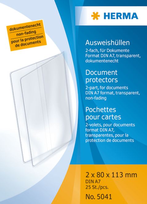 Hovedbilde HERMA plastlommer i klar plast, 80x113 mm, 2 x A7 ...