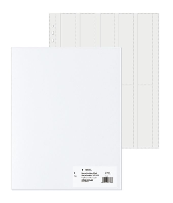 Negativlommer for småbildefilm, 10x4, 24,5x31,5 cm, 100 ark