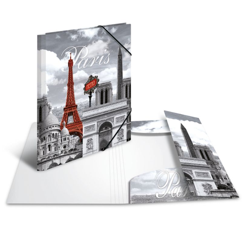 HERMA strikkmappe i plastmateriale, A3, Paris (3 pakk)