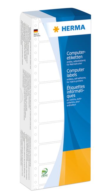 Hovedbilde HERMA dataetiketter i bane 2000 stk, 88x35 gul