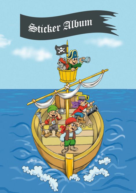 Hovedbilde Samlealbum for klistermerker, motiv Pirater, A5, ...